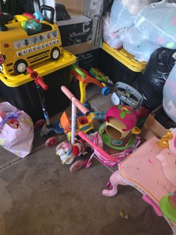 Toys for sale 50 dollar for everything obo big bin with costumes and toys