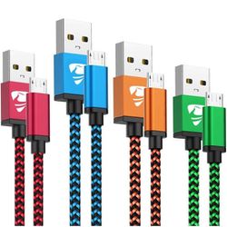 Aioneus Fast Micro USB Android Cable, 4 Pack [2ft, 3ft, 5ft, 6ft] Charging Cable for Samsung Galaxy S7 Edge S6 S5 J3 J3V J5 J7V Note 5, LG K40 K22 K20