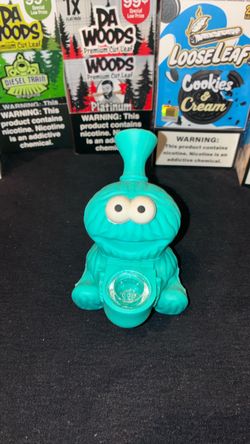 Cookie Monster Character Silicone Hand Pipe