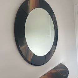 42” Art Deco Round Mirror and Matching Base