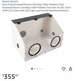 Enclosed Electric Grinding Table Polisher Dust Box