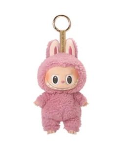 Pink Lychee Berry Plush Labubu Monster POP MART Toy Keychain 