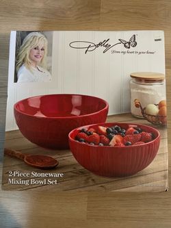 Beautiful red stone mixing bowl