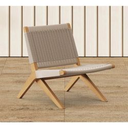 New Burrow Scout Chair in Sand Cord Teak $569 Retail “open box” Delivery Available