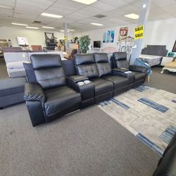 2pc Sofas  11ft .... Blk Vinyl 