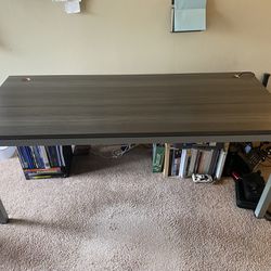 6 Ft. Uline Desk, Heavy Duty, Gray Color 