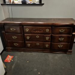 Wood Lowboy Dresser