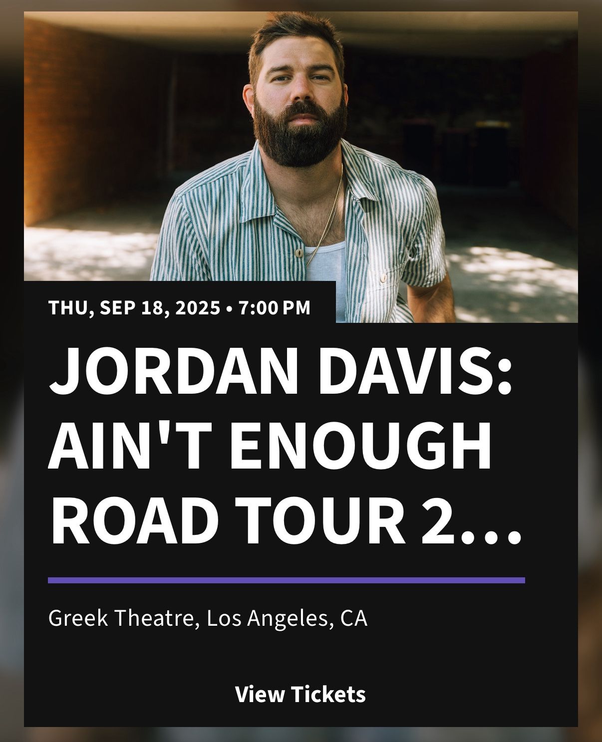 Jordan Davis Greek Theater 9/18