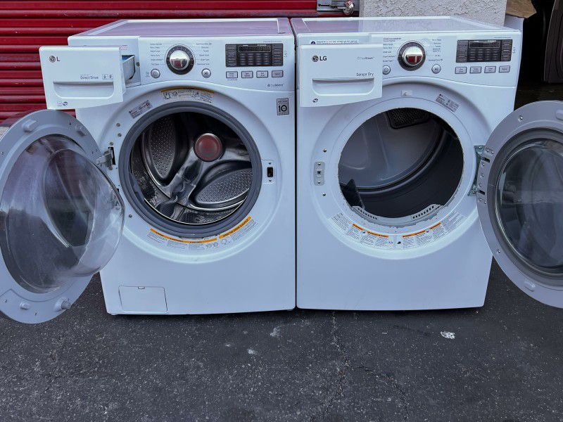 LG Front Load Set Used Washer 4.5 Cuft. And Gas Dryer 7.4 Cuft High Efficiency  