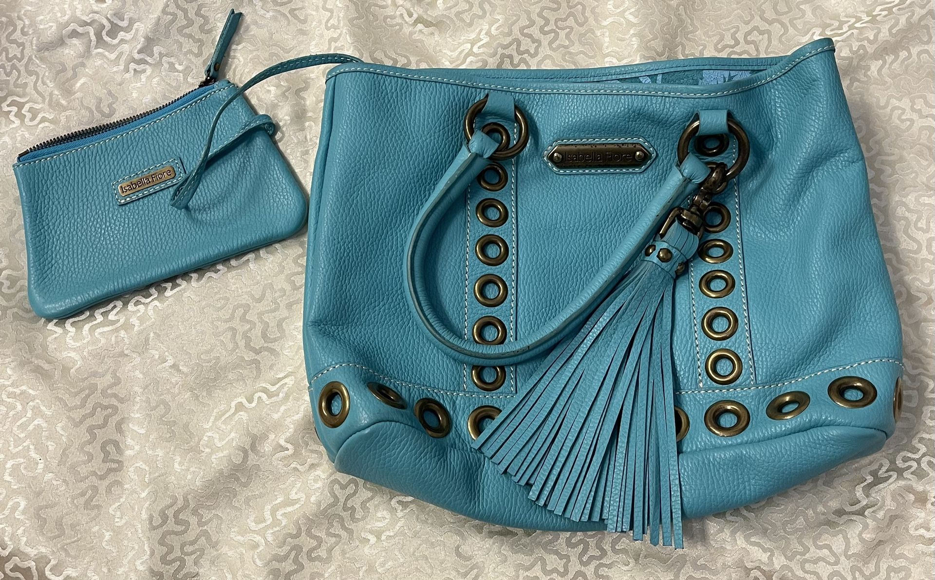 Isabella Fiore Leather Handbag With Coin Purse Brand New