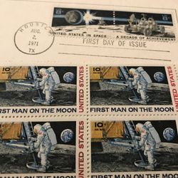 55 Year Old Moon Stamps