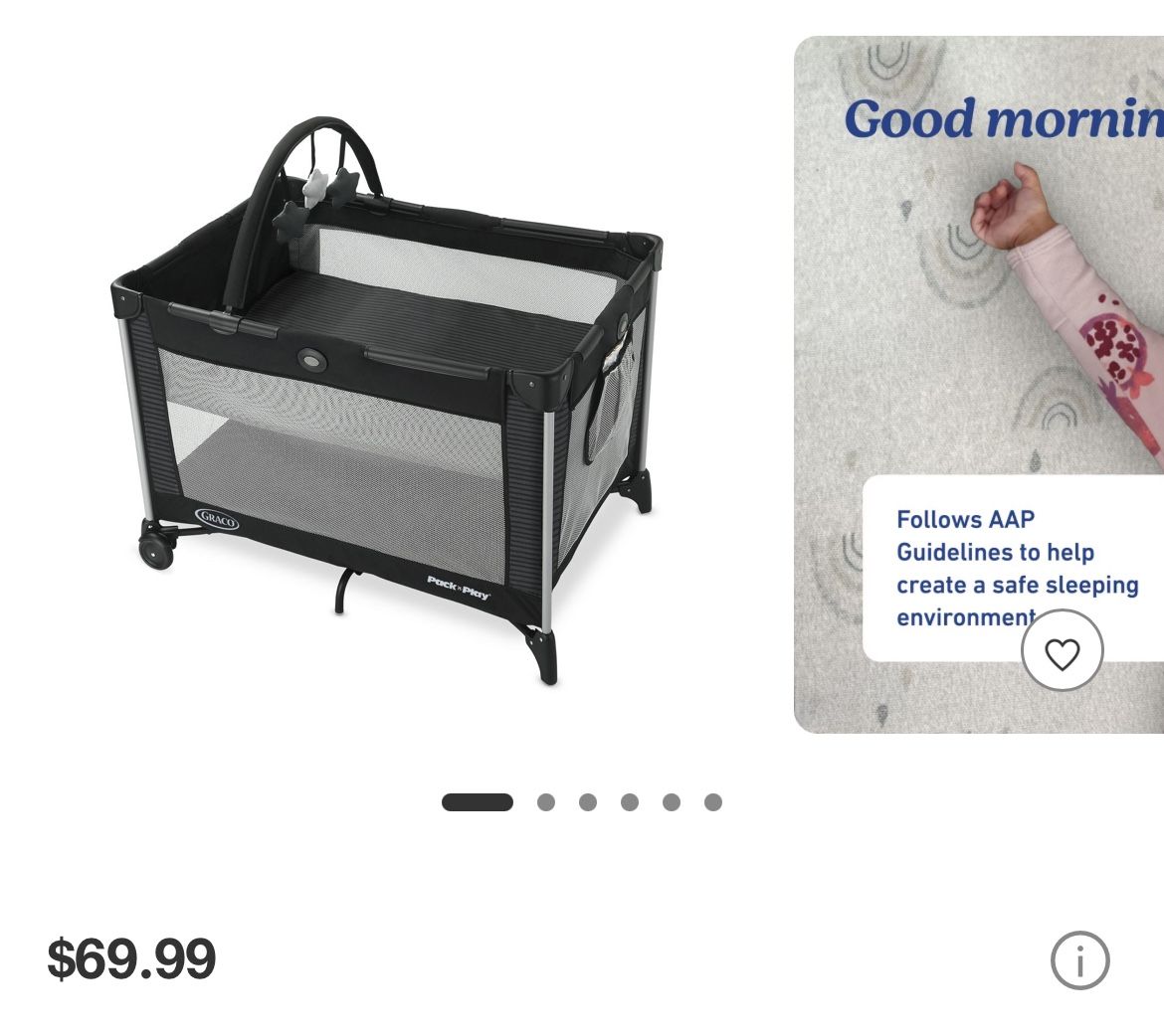 Pack And Play/ Bassinet With Mobile