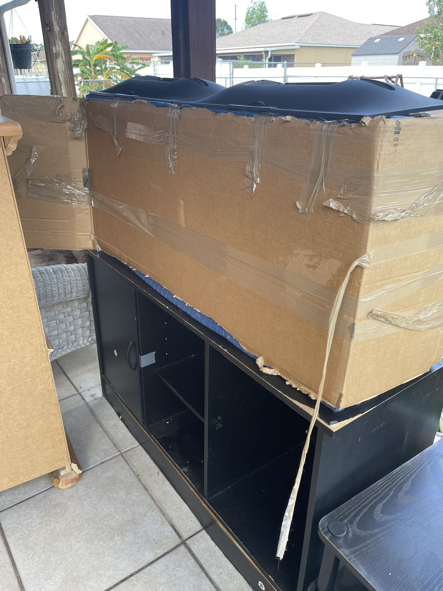 55 Gallon Fish Tank. With Hoods And Lights.