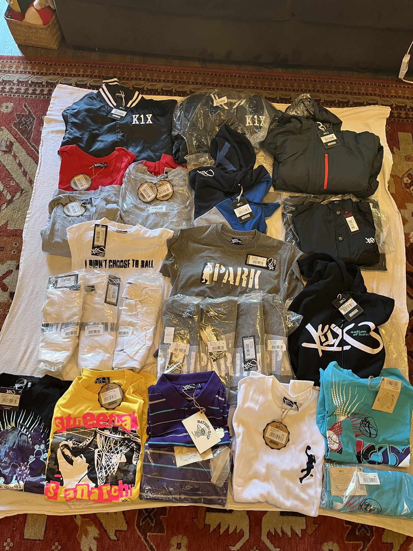 K1X - 25 Pc Men’s Shirt, Jacket & Hoodie Lot - NEW NWT