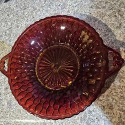 Vintage Red Green Glassware Colors 