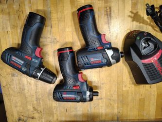 Bosch 12v drill, impact driver, screwdriver