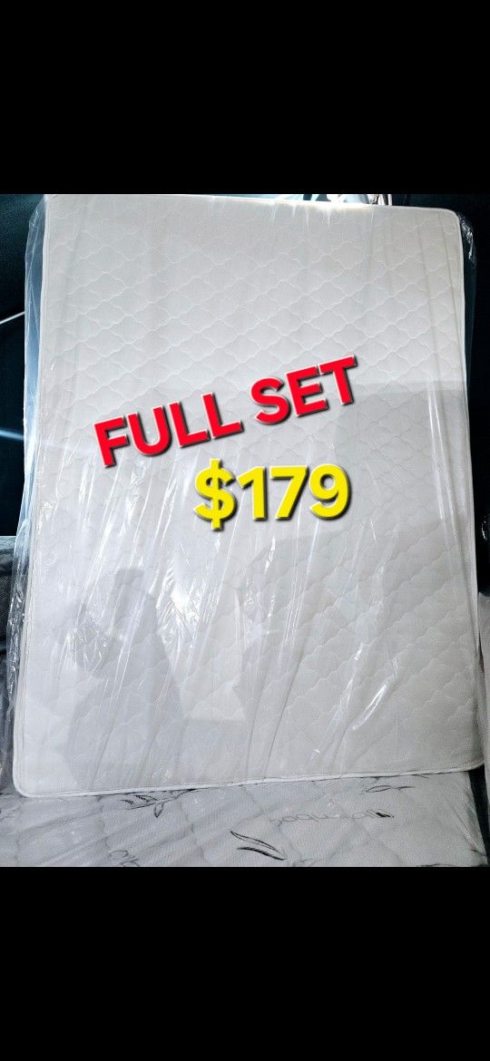 Brand New !! Full Size $179 ** Mattress And Box Spring