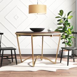 46inch Round Dining Table with golden legs 