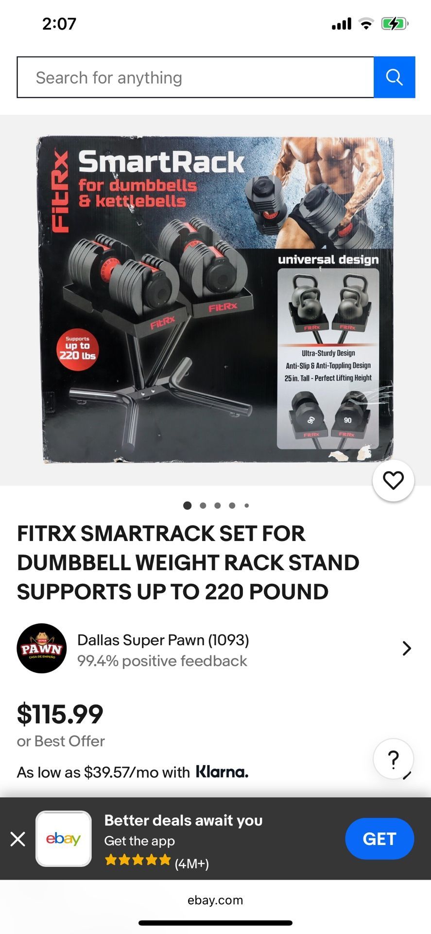 FitRX Weight, And Dumb Bell Stand