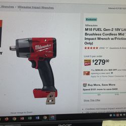 M18 3/8 and 1/2 impacts