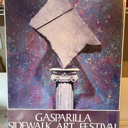 Gasparilla  art show poster framed from 1989