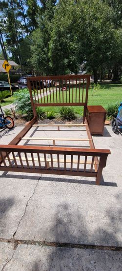 Mission Style Wooden Bed Frame