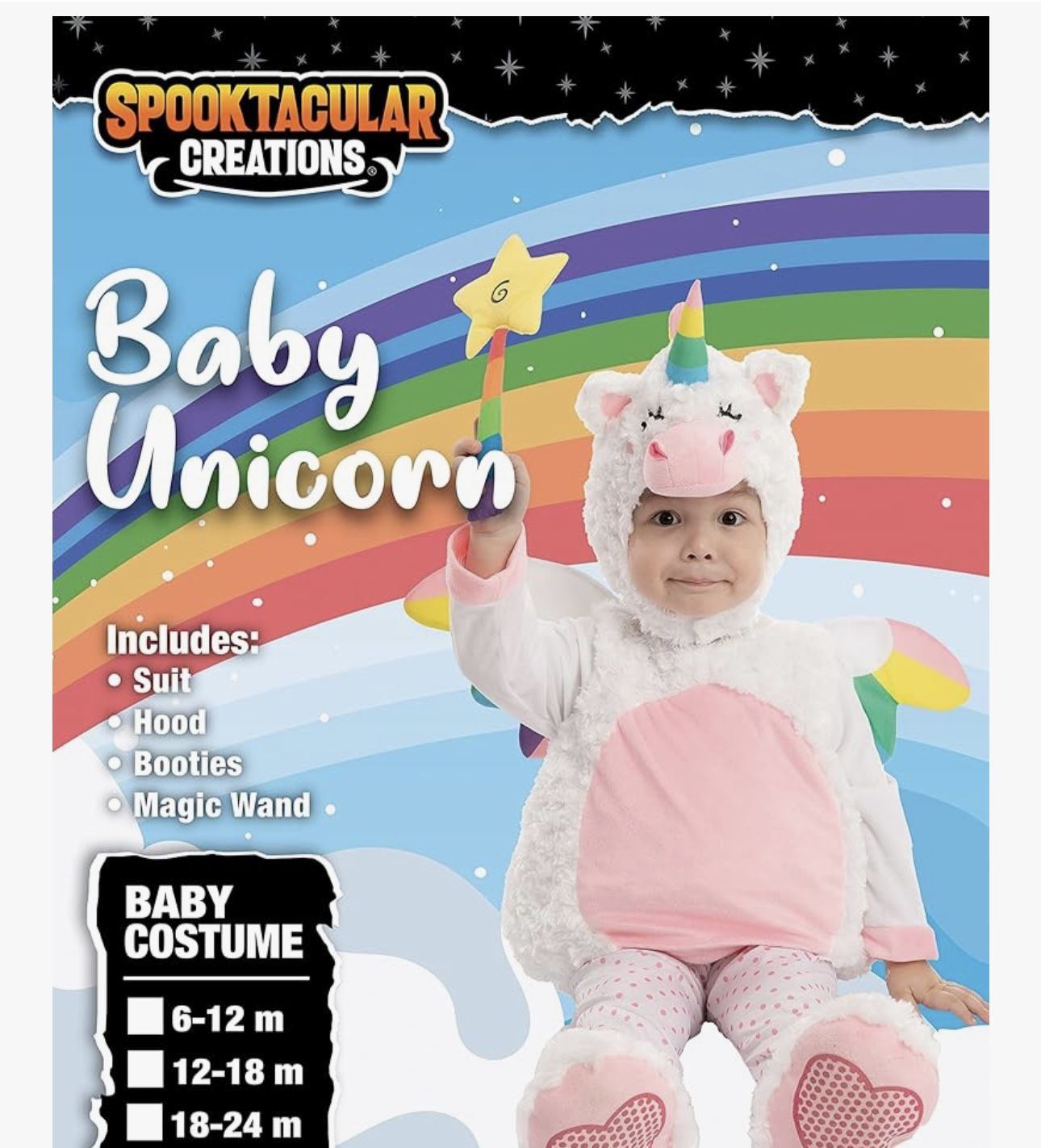 Unicorn Costume Toddler with Wings and Star Wand for Baby Kids
