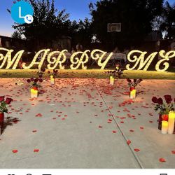 Marry Me Marquee Letters 