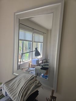 Large silver mirror
