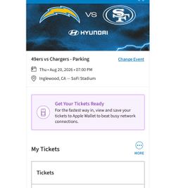 Chargers VS 49ers 8/20 7pm