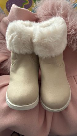 Size 6 Toddler Girl Boots Beige Shoes