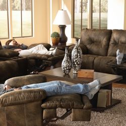 Voyager Elk Layflat Reclining Sofa And Loveseat 