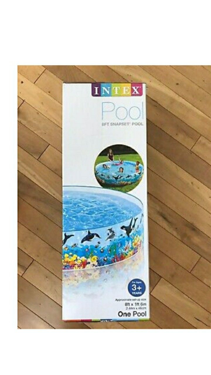 đŸ˜€Brand New!! Intex 8ft Snapset Pool 8ft x 1ft x 6in Kid Swimming Pool Kids Pool low offers will be ignore firm $55
