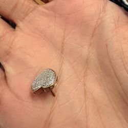 10k Gold Real Diamond Earring 