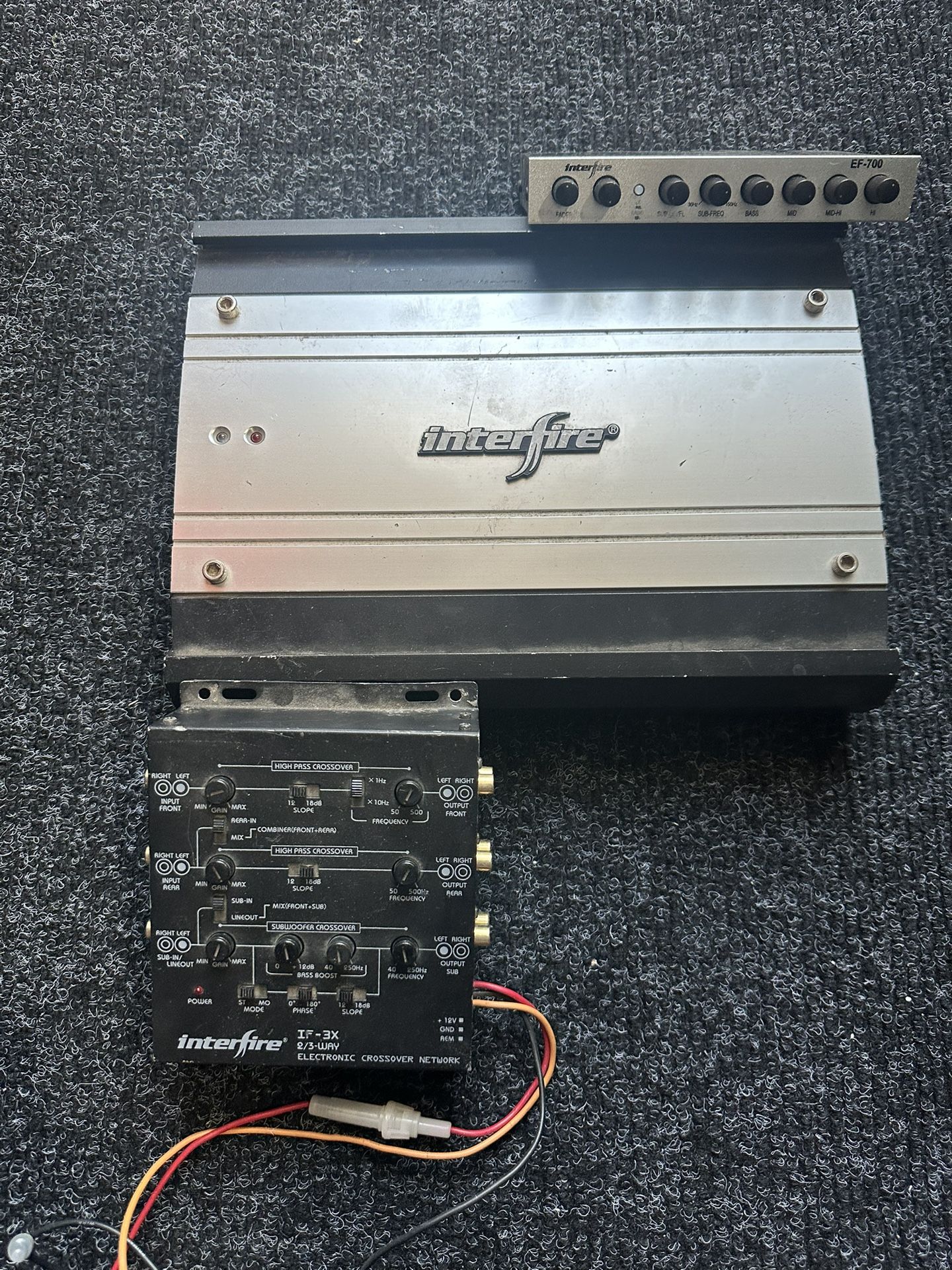 Interfire Package Deal Amp, Crossover, EQ And Pioneer Stereo With 6x9. Whole Set Up Package Deal Together 250 Firm