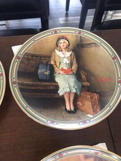 Norman Rockwell a girls dream collectible plate