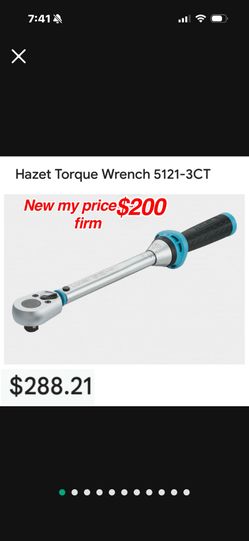 New Hazet 5121-3CT Torque Wrench with Reversible Ratchet, 1/2" Drive, 20-120 Nm $200 firm pick up east Palmdale cash only. No lower