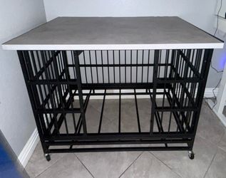 48 Inch heavy duty dog crate/kennel with wheels