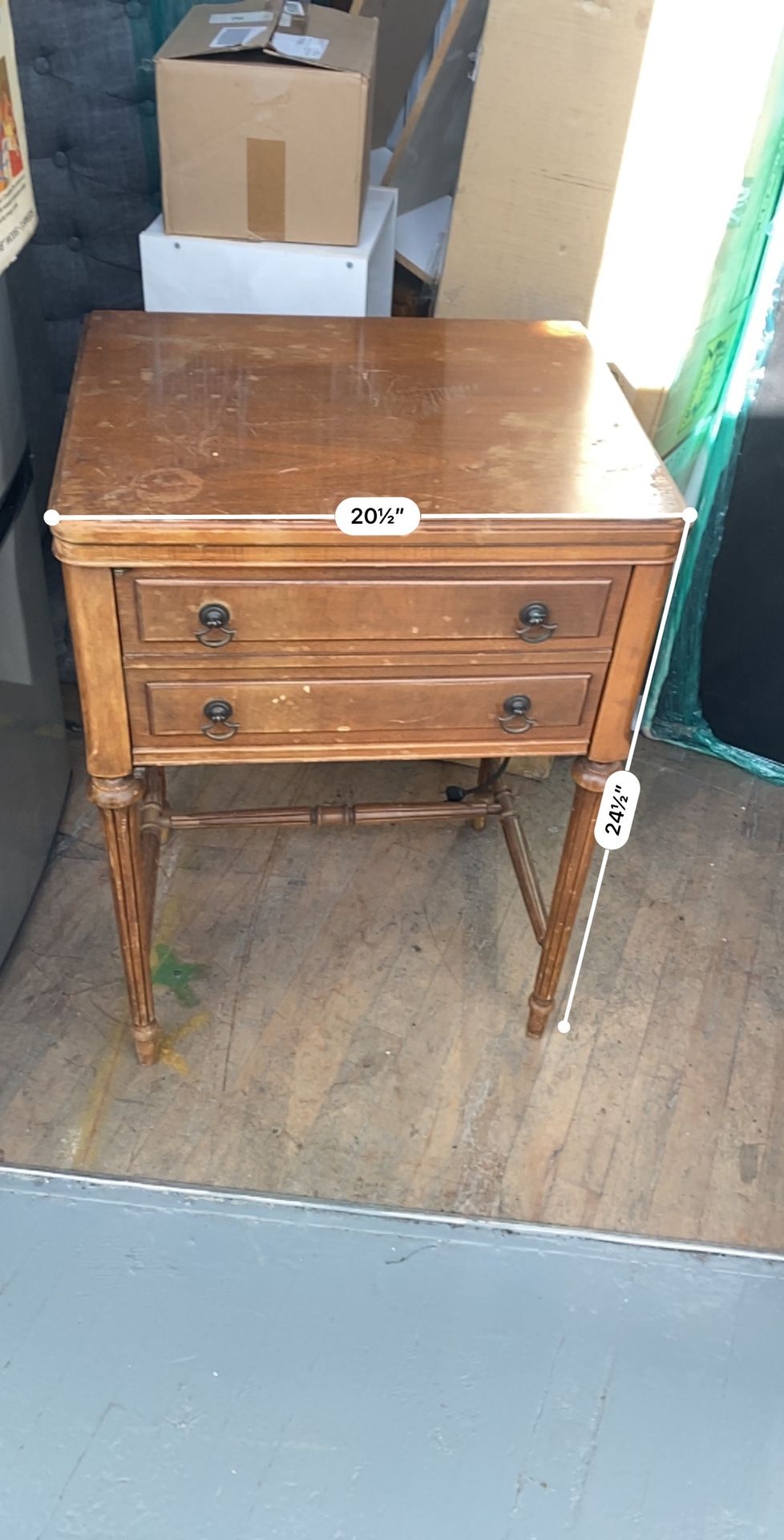 Vintage sewing machine table