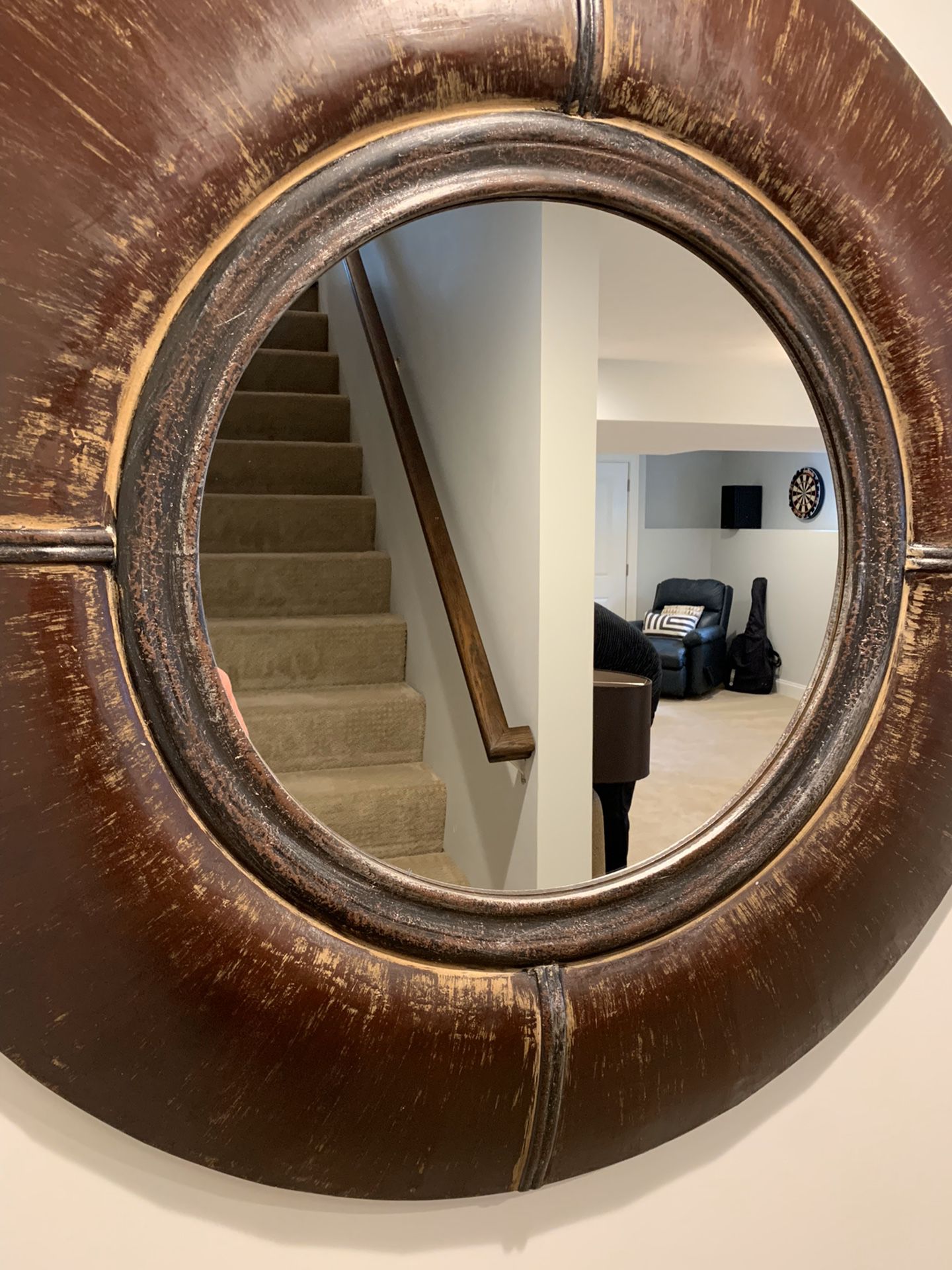 Round wall mirror ...statement piece