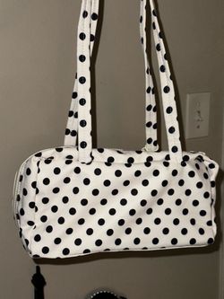White Black Polka Dot Mini Handbag