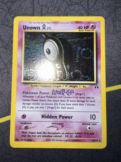 Unown 14/75 Holo WOTC Vintage Neo Discovery Set
