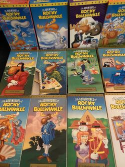 Vintage Set Of Rocky & Bullwinkle VHS Tapes