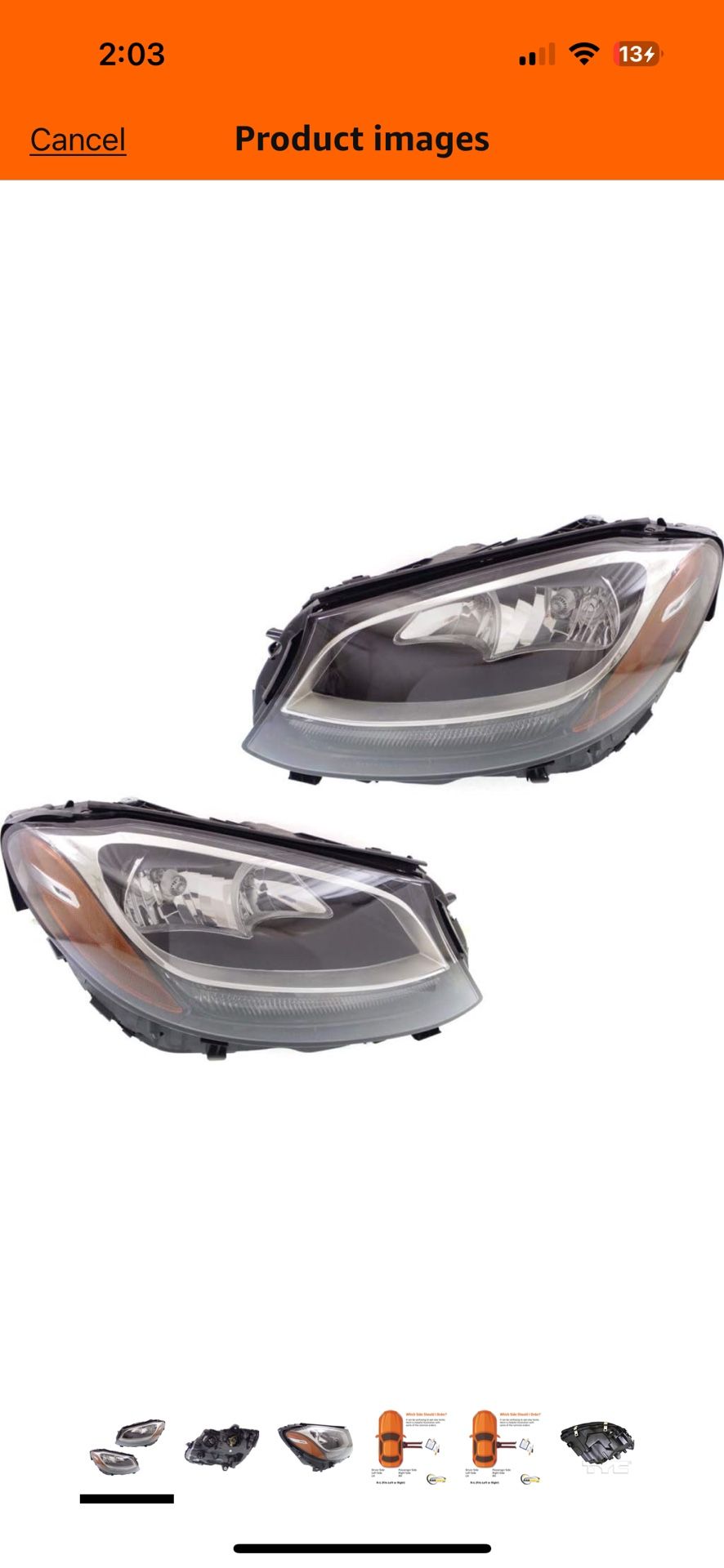 Mercedes Benz C300 Halogen Headlights