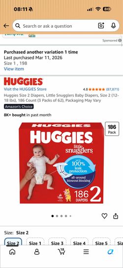 Huggies size