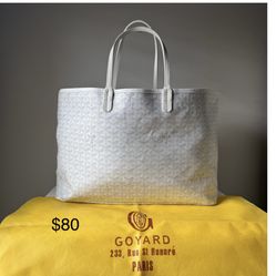 Goyard White Tote Bag