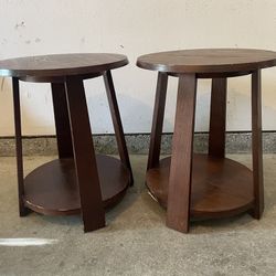 2 Round End Tables