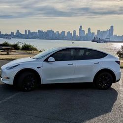 2020 Tesla Model Y Long Range AWD with FSD - Clean Title - Pearl white