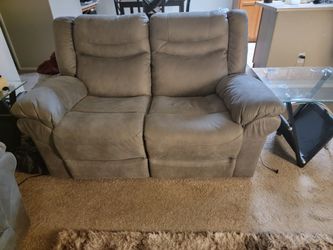 GREY SOFA SET ELECTRIC RECLINE USB CHARGER
