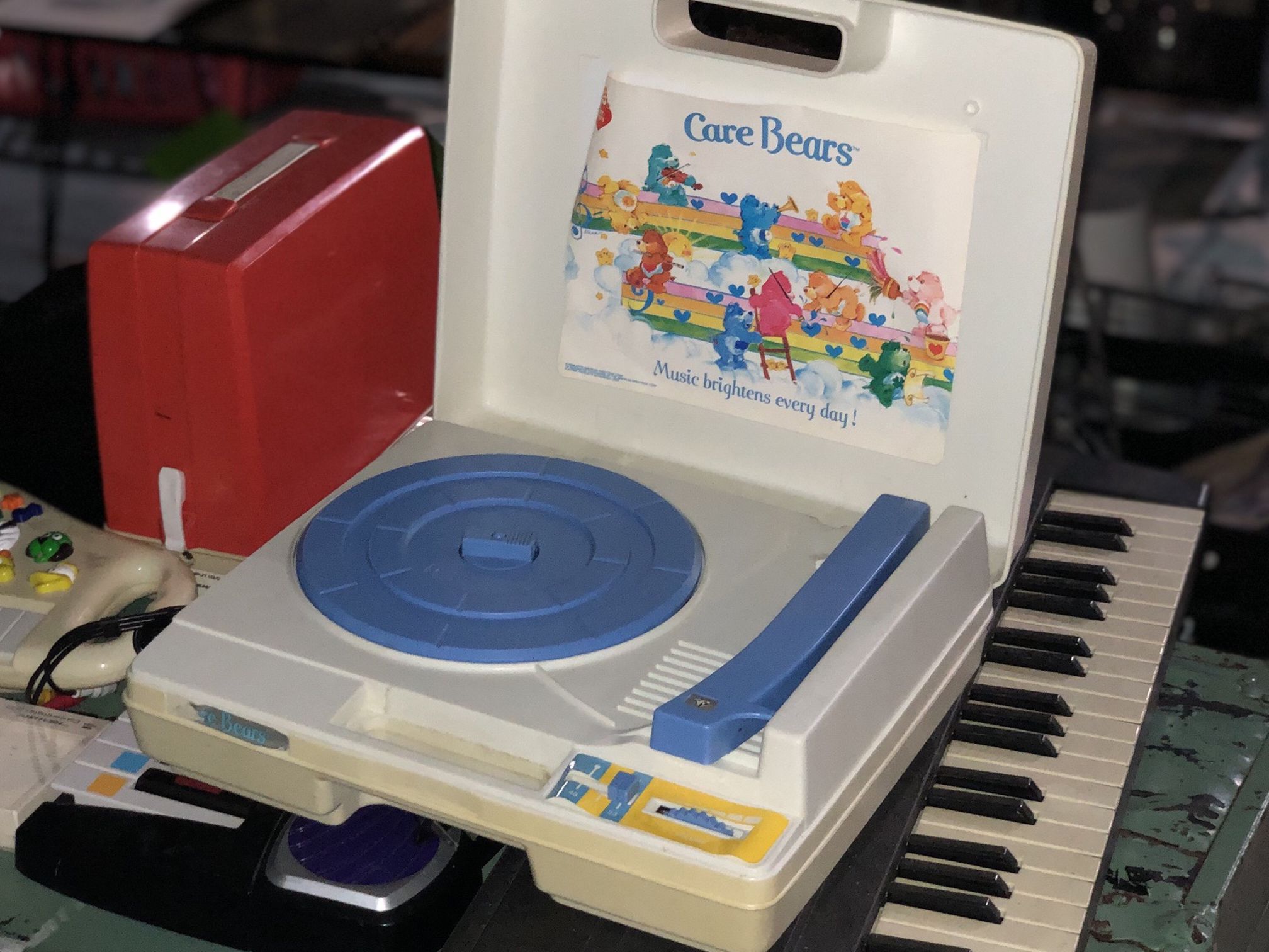 Vintage Care Bears Record Player